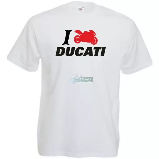 I Love Ducati férfi rövid ujjú póló