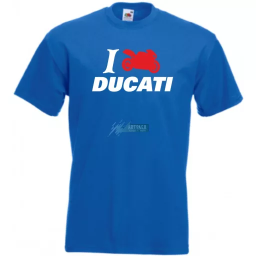 I Love Ducati férfi rövid ujjú póló