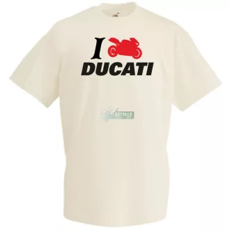 I Love Ducati férfi rövid ujjú póló