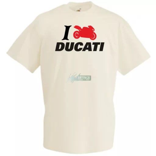 I Love Ducati férfi rövid ujjú póló