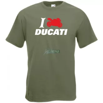 I Love Ducati férfi rövid ujjú póló