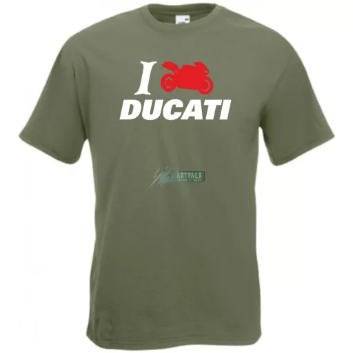 I Love Ducati férfi rövid ujjú póló