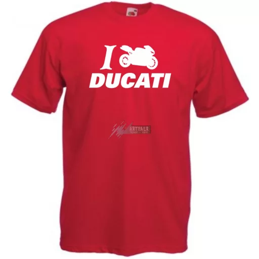 I Love Ducati férfi rövid ujjú póló