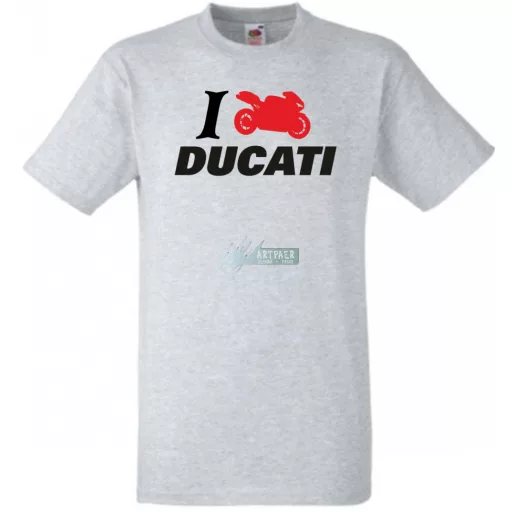 I Love Ducati férfi rövid ujjú póló