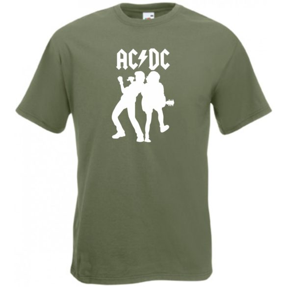 Retro zene fan AC DC -A minima férfi rövid ujjú póló