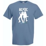 Retro zene fan AC DC -A minima férfi rövid ujjú póló