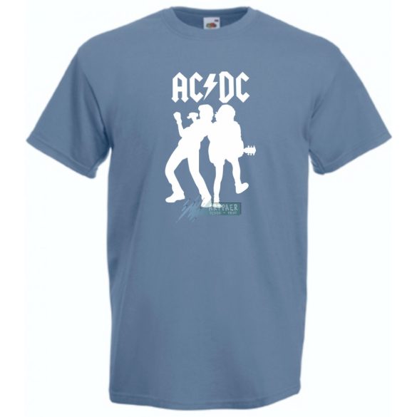 Retro zene fan AC DC -A minima férfi rövid ujjú póló