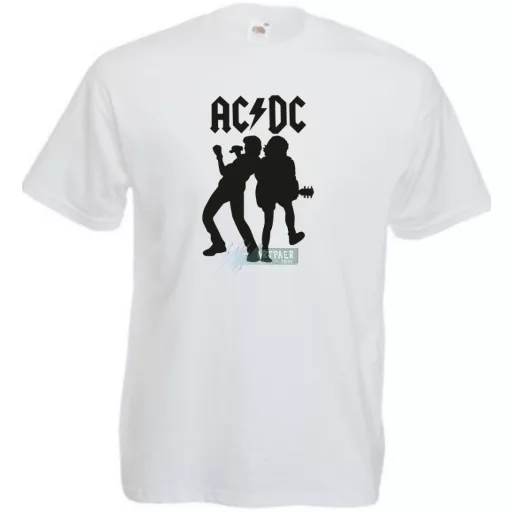 Retro zene fan AC DC -A minima férfi rövid ujjú póló