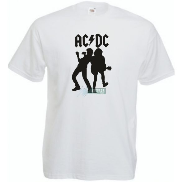 Retro zene fan AC DC -A minima férfi rövid ujjú póló