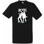 Retro zene fan AC DC -A minima férfi rövid ujjú póló