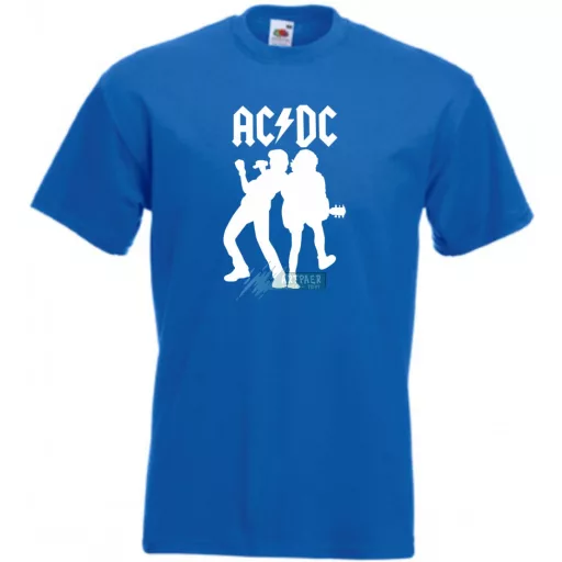 Retro zene fan AC DC -A minima férfi rövid ujjú póló