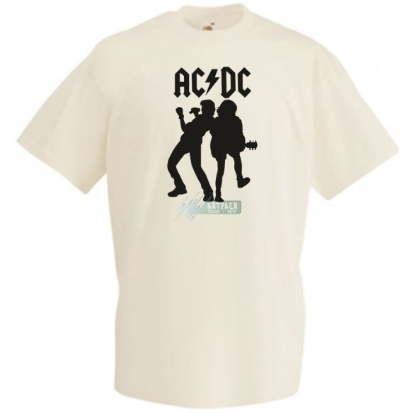 Retro zene fan AC DC -A minima férfi rövid ujjú póló