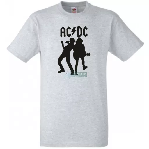 Retro zene fan AC DC -A minima férfi rövid ujjú póló