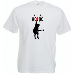 Retro zene fan AC DC -B minima férfi rövid ujjú póló