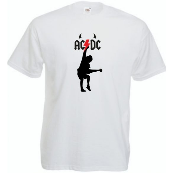 Retro zene fan AC DC -B minima férfi rövid ujjú póló