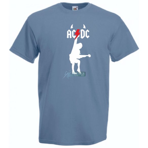 Retro zene fan AC DC -B minima férfi rövid ujjú póló