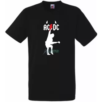Retro zene fan AC DC -B minima férfi rövid ujjú póló