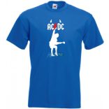 Retro zene fan AC DC -B minima férfi rövid ujjú póló