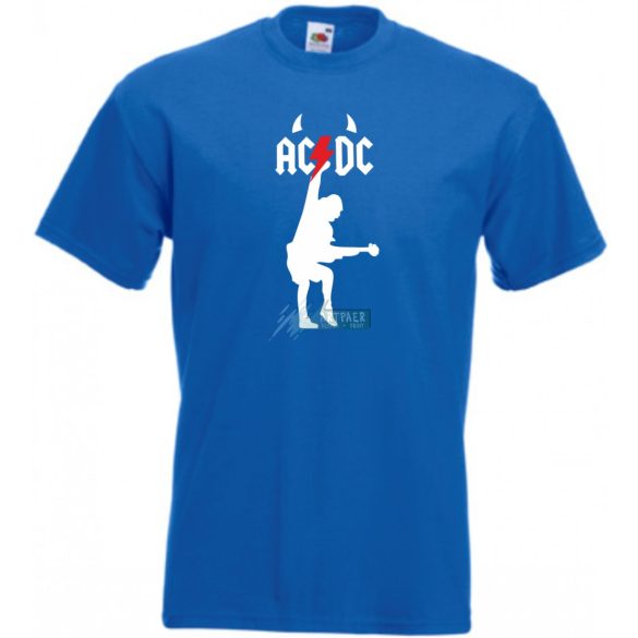 Retro zene fan AC DC -B minima férfi rövid ujjú póló