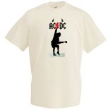 Retro zene fan AC DC -B minima férfi rövid ujjú póló