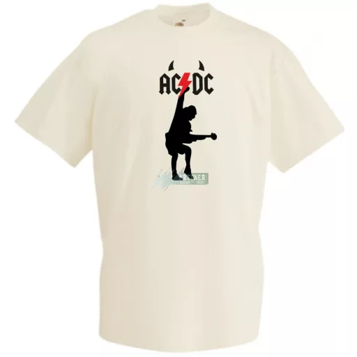 Retro zene fan AC DC -B minima férfi rövid ujjú póló