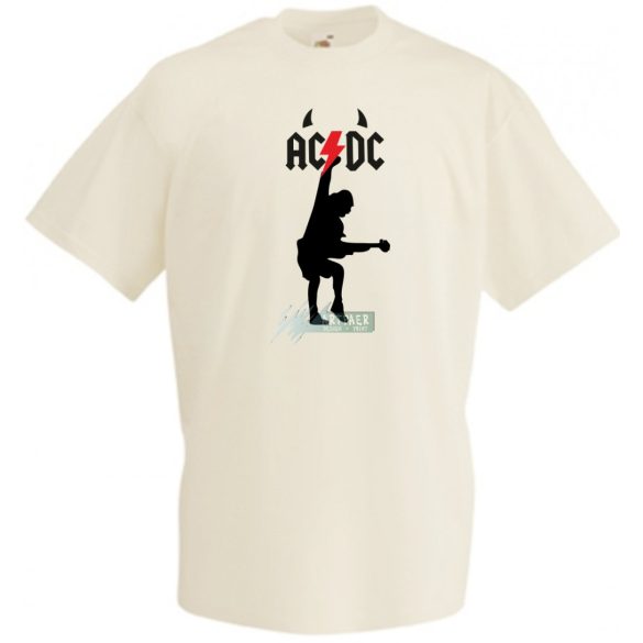 Retro zene fan AC DC -B minima férfi rövid ujjú póló