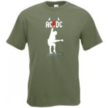 Retro zene fan AC DC -B minima férfi rövid ujjú póló