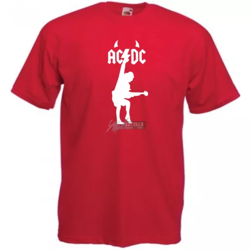Retro zene fan AC DC -B minima férfi rövid ujjú póló