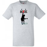 Retro zene fan AC DC -B minima férfi rövid ujjú póló