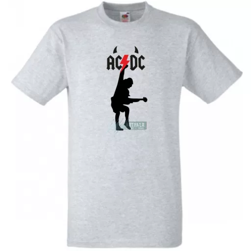 Retro zene fan AC DC -B minima férfi rövid ujjú póló