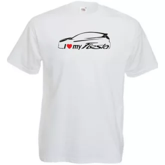 Auto fan I Love My Ford Fiesta férfi rövid ujjú póló