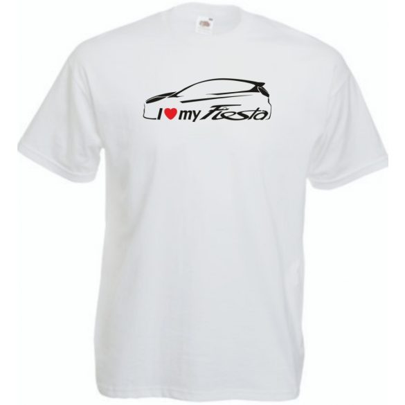 Auto fan I Love My Ford Fiesta férfi rövid ujjú póló