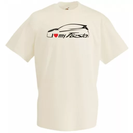 Auto fan I Love My Ford Fiesta férfi rövid ujjú póló