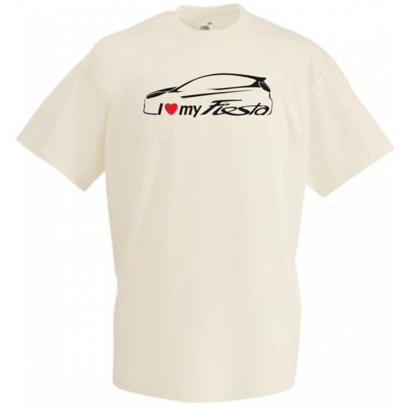 Auto fan I Love My Ford Fiesta férfi rövid ujjú póló