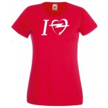 Autó fan I Love My Opel női rövid ujjú póló