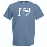 Autó fan I Love My Opel férfi rövid ujjú póló