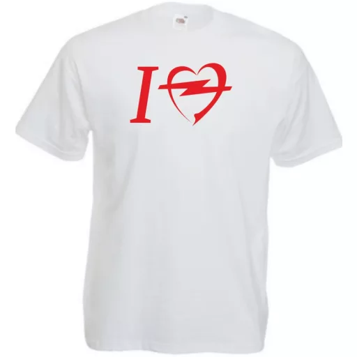 Autó fan I Love My Opel férfi rövid ujjú póló