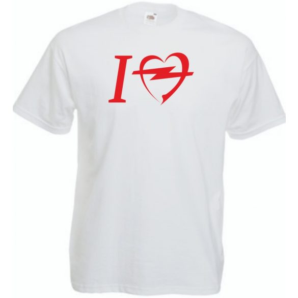 Autó fan I Love My Opel férfi rövid ujjú póló