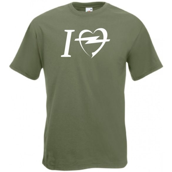 Autó fan I Love My Opel férfi rövid ujjú póló