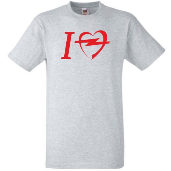 Autó fan I Love My Opel férfi rövid ujjú póló