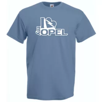 I Love My Opel férfi rövid ujjú póló