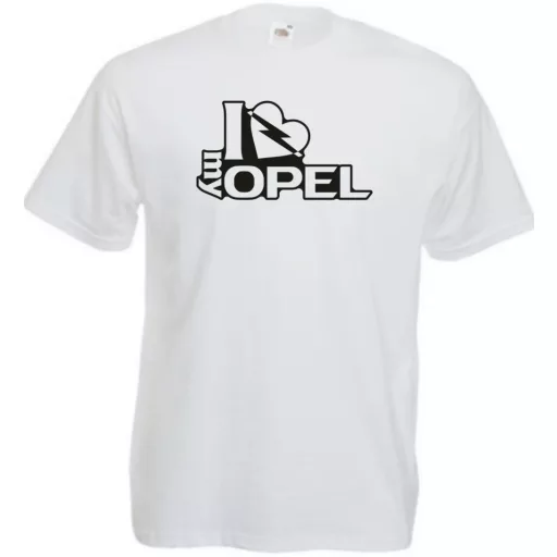 I Love My Opel férfi rövid ujjú póló