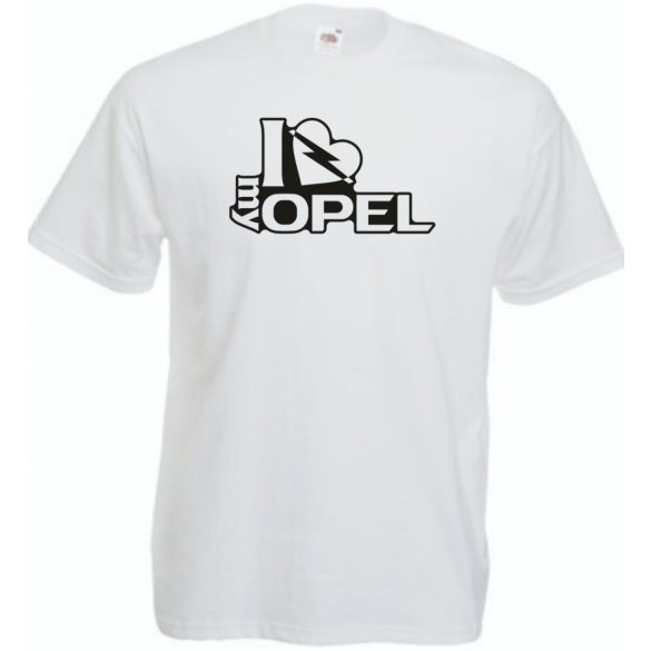 I Love My Opel férfi rövid ujjú póló