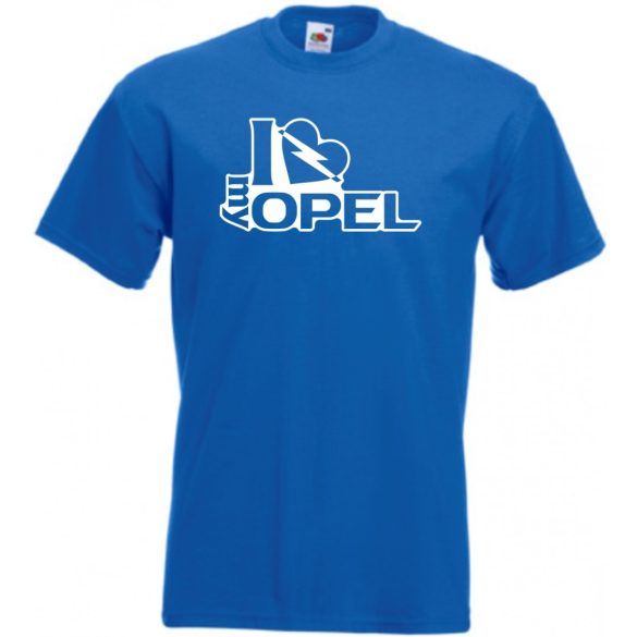 I Love My Opel férfi rövid ujjú póló