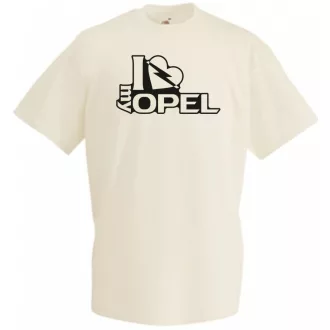 I Love My Opel férfi rövid ujjú póló