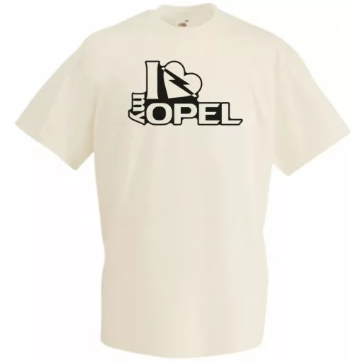 I Love My Opel férfi rövid ujjú póló