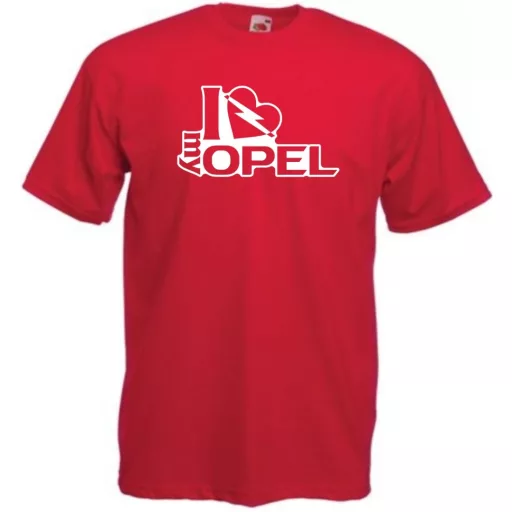 I Love My Opel férfi rövid ujjú póló