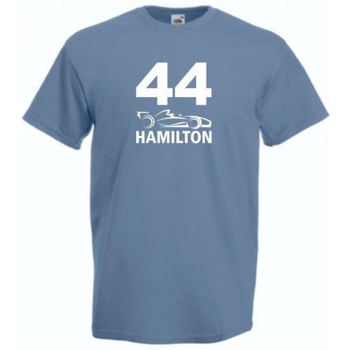Autóverseny formula fan 44-es Hamilton férfi rövid ujjú póló