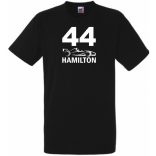 Autóverseny formula fan 44-es Hamilton férfi rövid ujjú póló