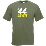 Autóverseny fan 44-es Hamilton férfi rövid ujjú póló